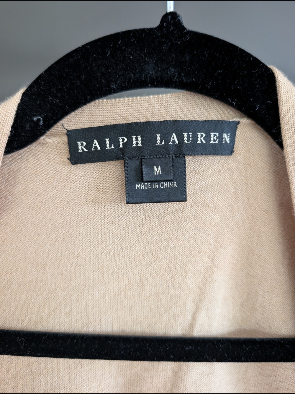Ralph Lauren Tan Crop Wrap Sweater